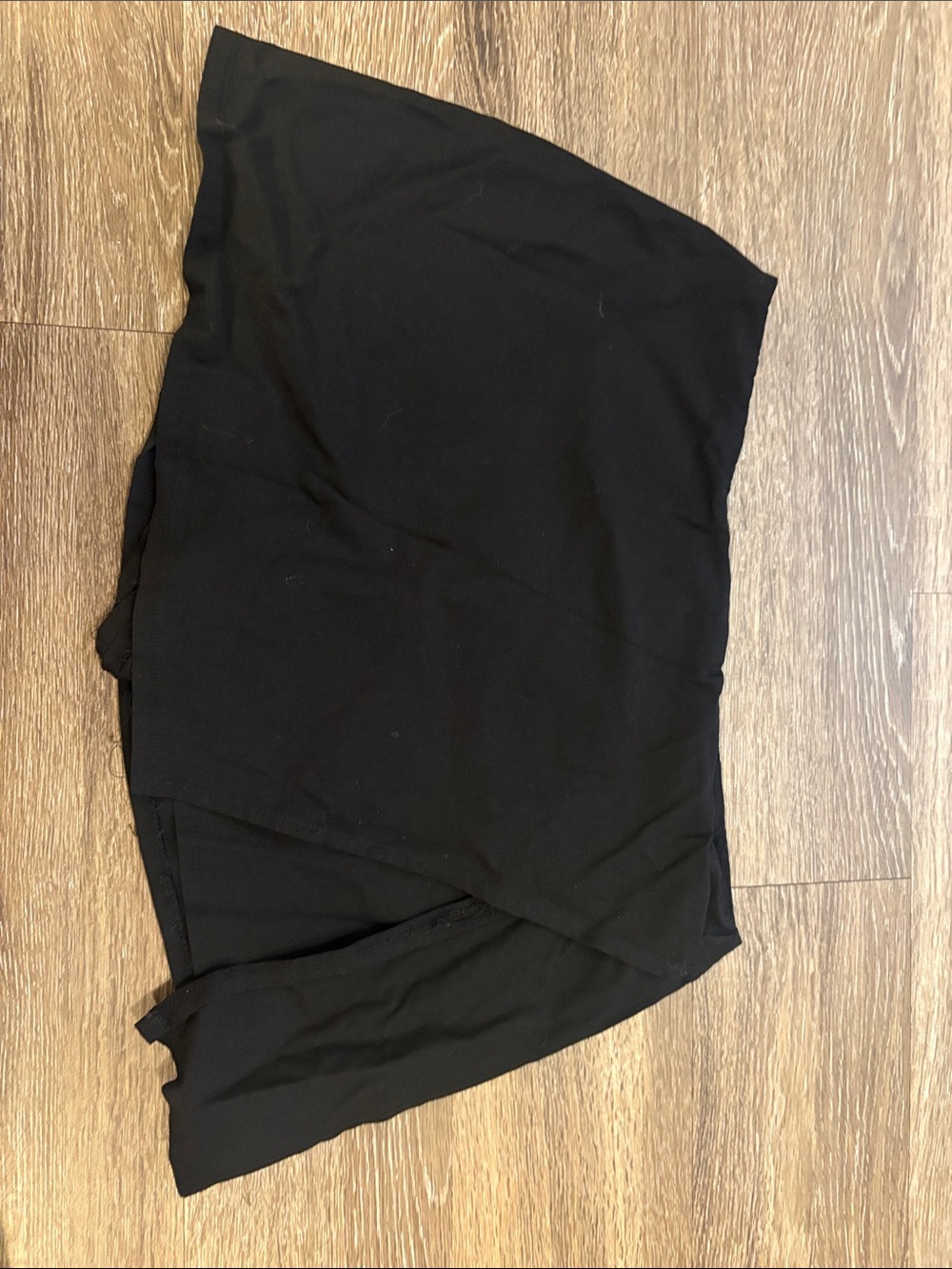 ARULA Black Mini Wrap Skirt